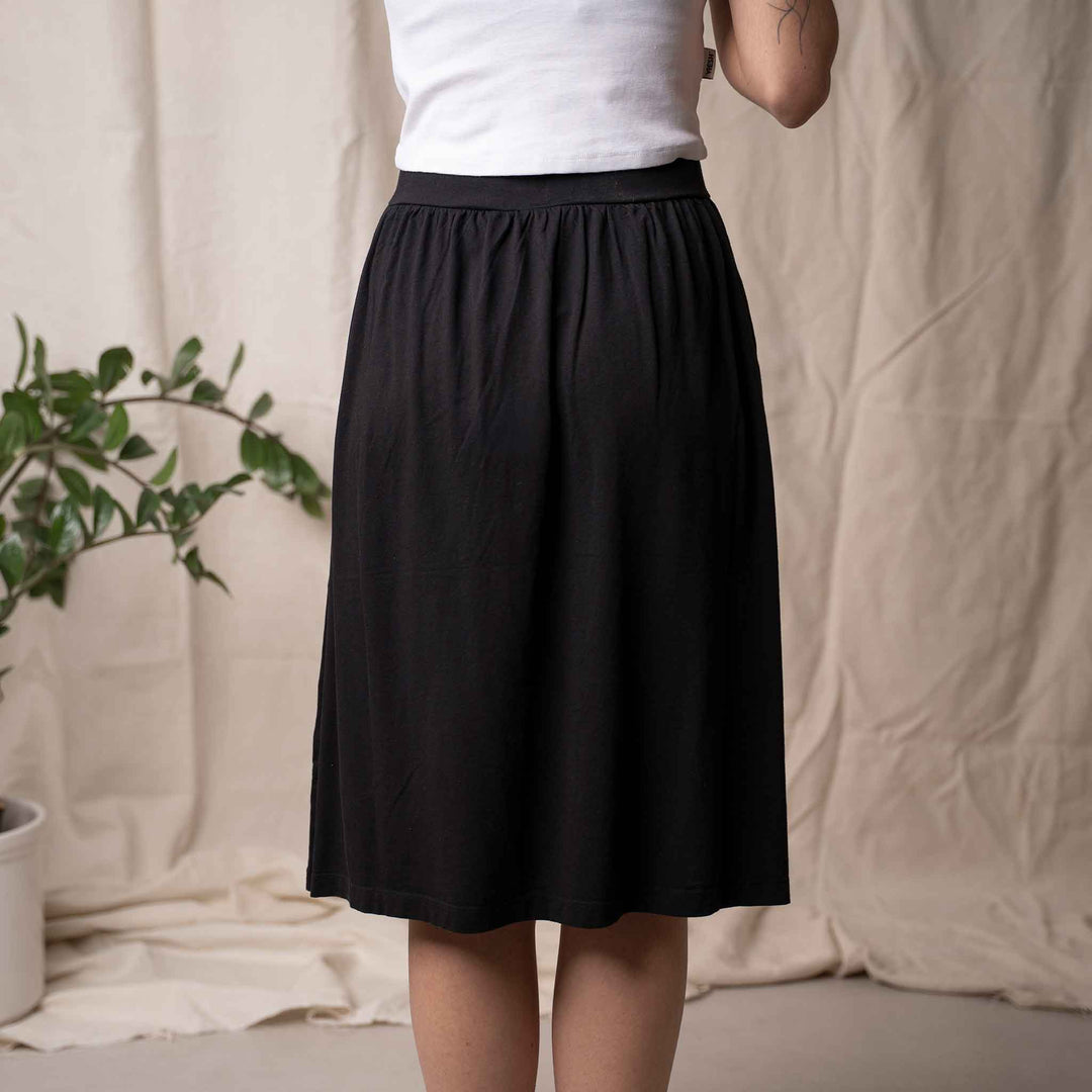 Vlorentini - Midi Rock mit TENCEL™ Modal, Schwarz