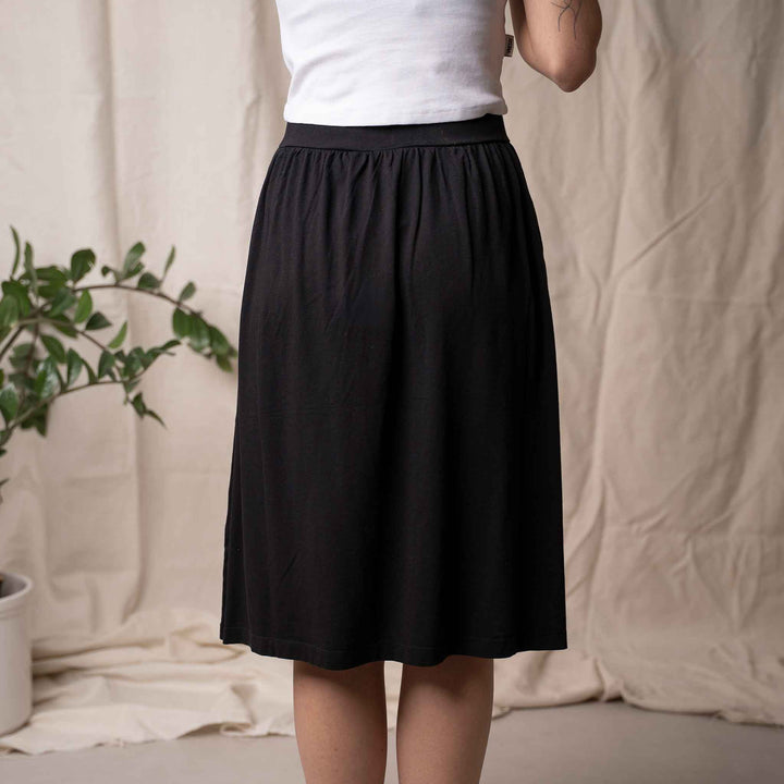 Vlorentini - Midi Rock mit TENCEL™ Modal, Schwarz